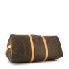 Borsa da viaggio Louis Vuitton Keepall 50 in tela monogram marrone e pelle naturale - Detail D5 thumbnail