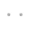Paire de clous d'oreilles Fred Delphine en or blanc et diamants (1,00 et 1,03 carat) - 00pp thumbnail