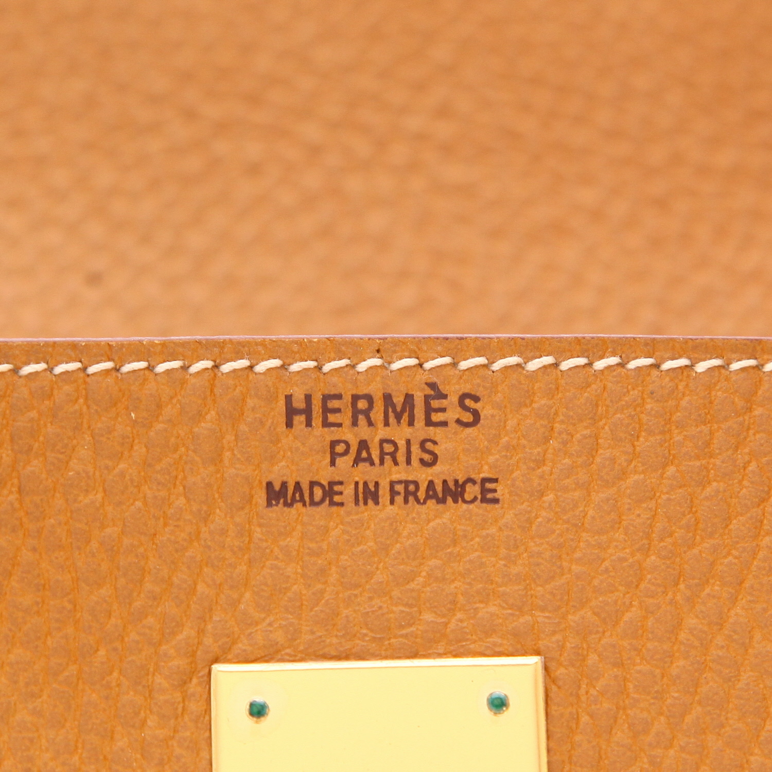 Hermes Birkin 40 cm handbag in natural Ardenne leather - Detail D2