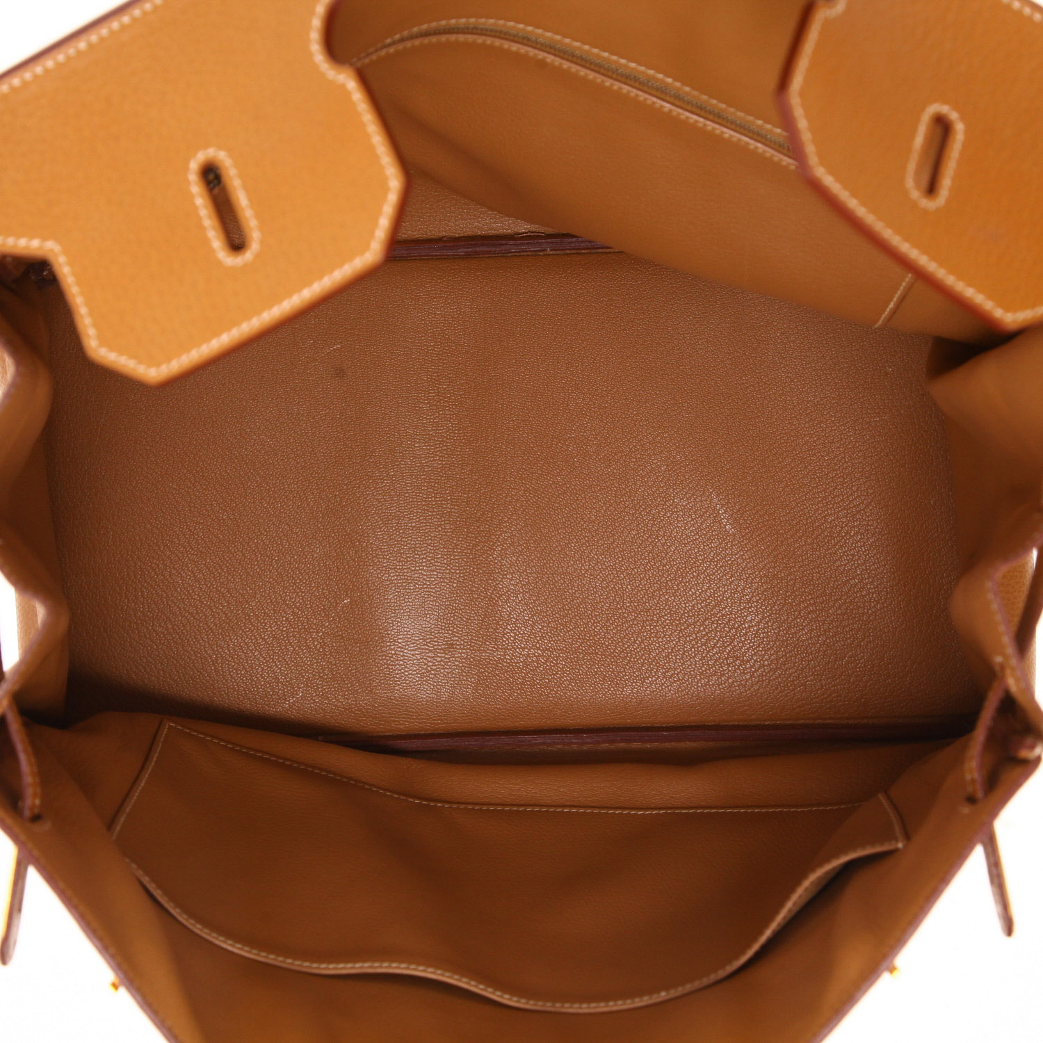 Hermes Birkin 40 cm handbag in natural Ardenne leather - Detail D3