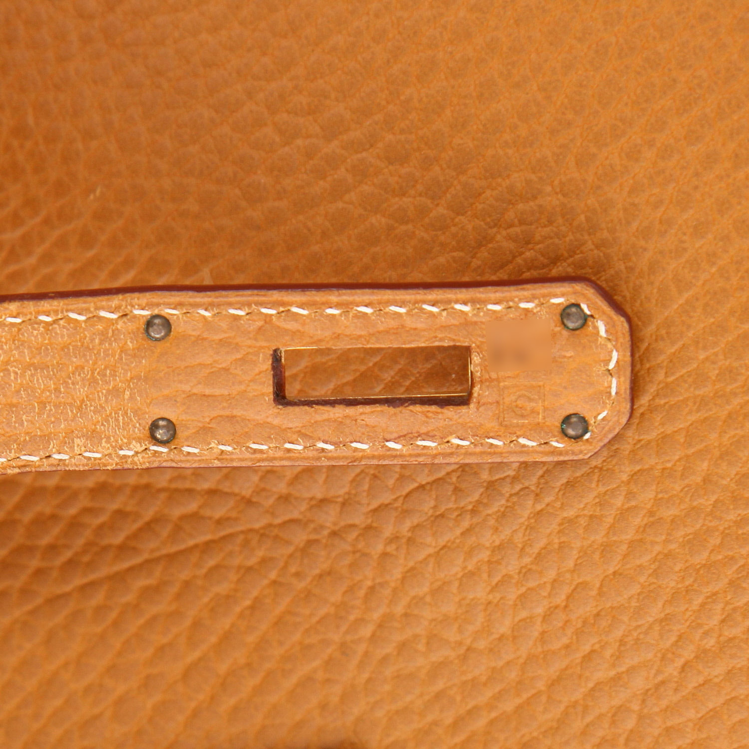 Hermes Birkin 40 cm handbag in natural Ardenne leather - Detail D4