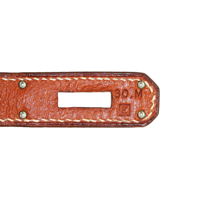 Borsa Hermès  Haut à Courroies in pelle di Pecari color cognac - Detail D4