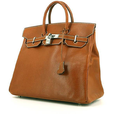 Haut à courroies leather 48h bag Hermès Camel in Leather - 33730785