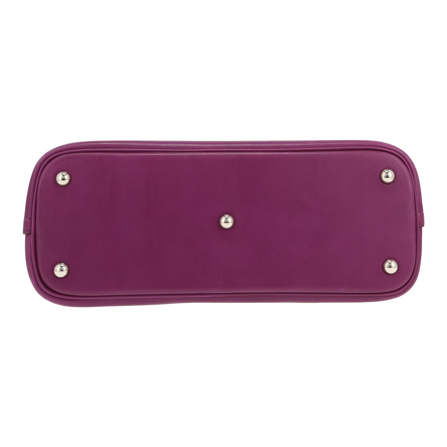 Hermès Bolide 30 cm handbag in purple Anemone Swift leather - Detail D1