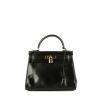 Hermès Kelly 28 cm handbag in black box leather - 360 thumbnail