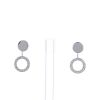 Paire de pendants d'oreilles à transformation Dinh Van Ombre de Lune en or blanc et diamants - 360 thumbnail
