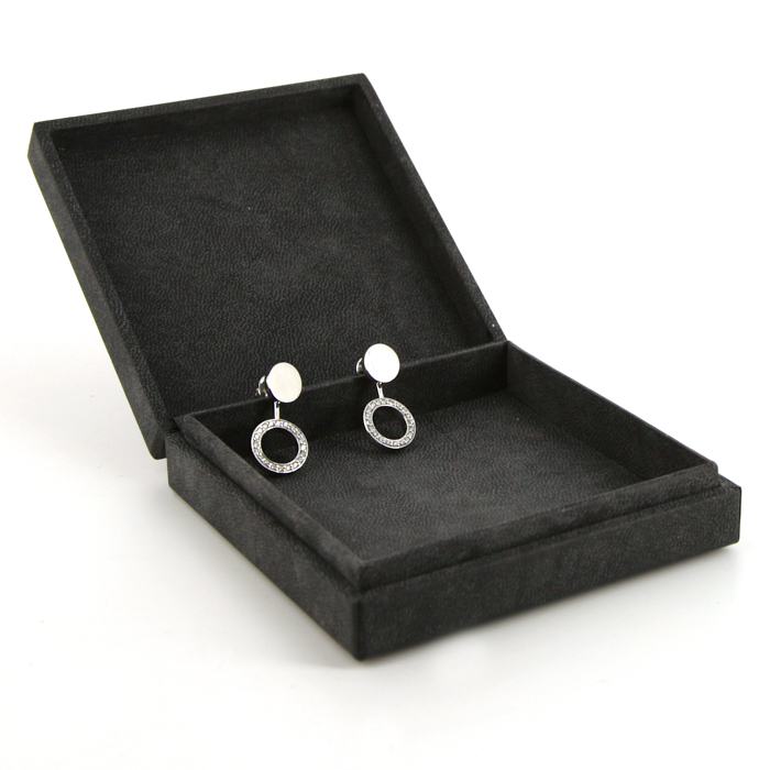 Paire de pendants d'oreilles à transformation Dinh Van Ombre de Lune en or blanc et diamants - Detail D4