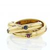 Cartier Trinity Constellation 1990's ring in yellow gold,  sapphires and ruby and in diamonds - 360 thumbnail