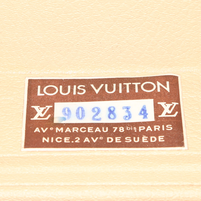 Beauty Louis Vuitton  Vanity in tela monogram cerata marrone e pelle naturale - Detail D3