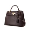 Hermes Kelly 32 cm handbag in brown Courchevel leather - 00pp thumbnail
