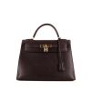 Hermes Kelly 32 cm handbag in brown Courchevel leather - 360 thumbnail
