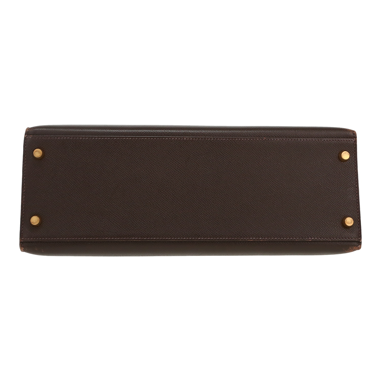 Sac à main Hermès  Kelly 32 cm en cuir Courchevel marron - Detail D1