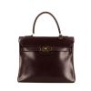 Hermes Monaco handbag in brown box leather - 360 thumbnail