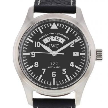 Montre IWC Pilot's Watches UTC en acier Ref :  325101 Vers  2000
