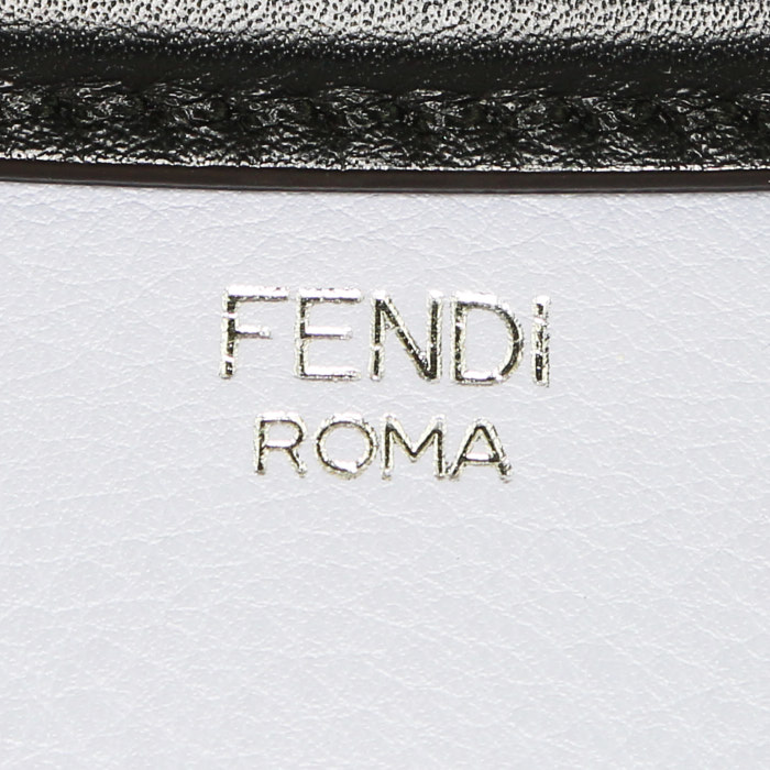Borsa a tracolla Fendi By the way in pelle blu cadetto - Detail D4