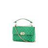 Bolso bandolera Valentino Garavani Rockstud Spike en cuero verde - 00pp thumbnail