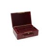 Hermès, rare coffret à bijoux, en cuir box bordeaux, intérieur avec compartiment garni de velours bordeaux, signé, vers 1960/70 - 00pp thumbnail