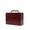 Hermès, rare jewellery box, in burgundy box leather, inside with a compartment lined with burgundy velvet, signed, around 1960/70 - Detail D1 thumbnail