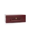 Hermès, rare jewellery box, in burgundy box leather, inside with a compartment lined with burgundy velvet, signed, around 1960/70 - Detail D2 thumbnail