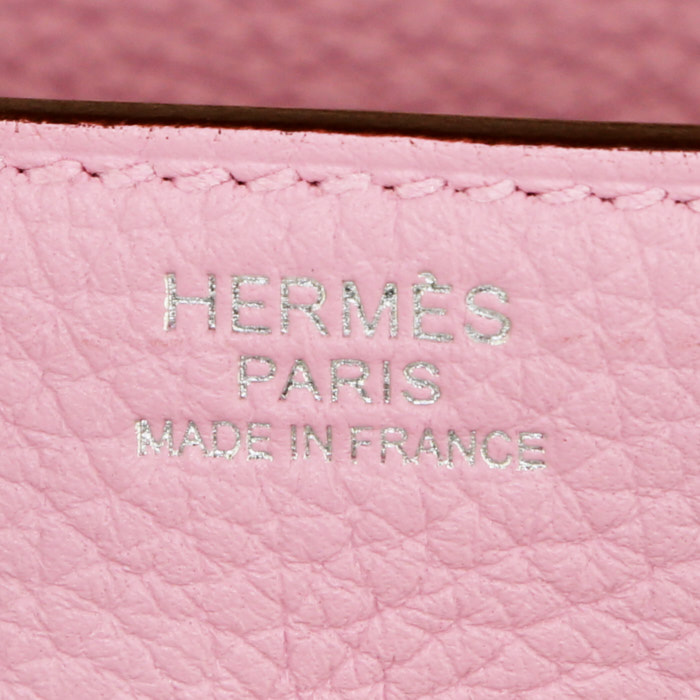Sac à main Hermes Birkin 30 cm en cuir taurillon clémence mauve Sylvestre - Detail D3