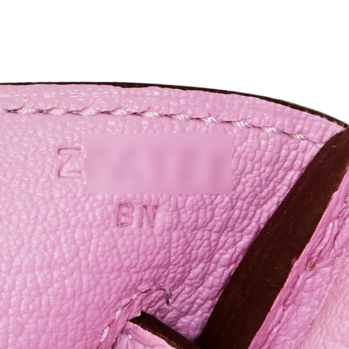Hermes Birkin 30 cm handbag in mauve Sylvestre leather taurillon clémence - Detail D4