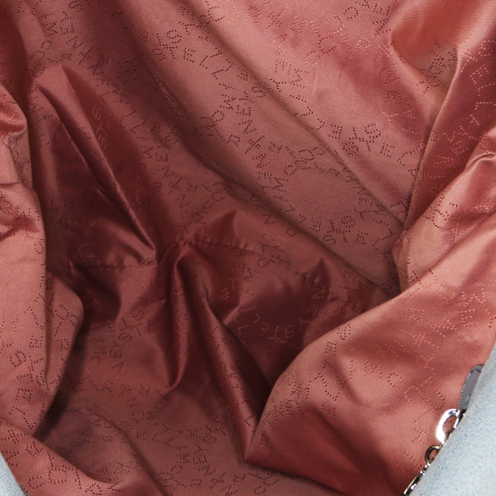 Bolso de mano Stella McCartney Falabella en lona azul - Detail D2