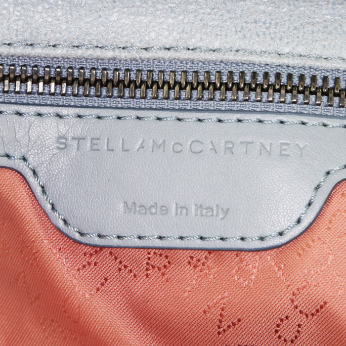 Bolso de mano Stella McCartney Falabella en lona azul - Detail D3