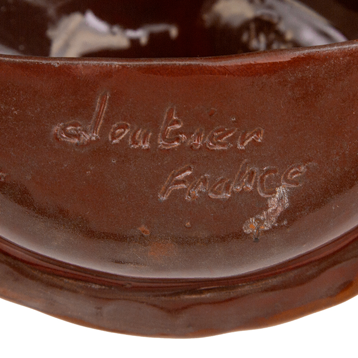 Robert & Jean Cloutier, sculpture, in enamelled ceramic, fixed on a base, signed, around 1950/60 - Detail D3