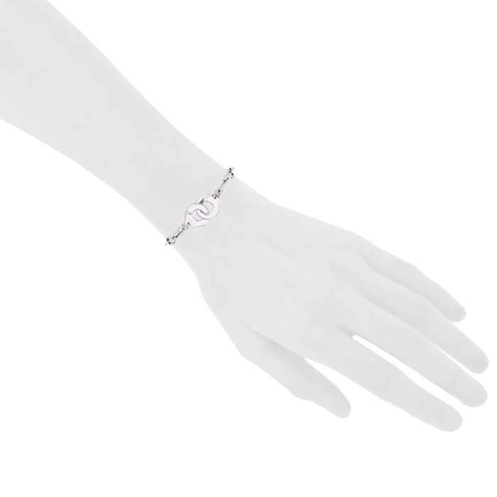 Bracelet Dinh Van Menottes R15 en or blanc - Detail D1