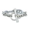 Brazalete Hermes Chaine d'Ancre modelo mediano en plata - 00pp thumbnail