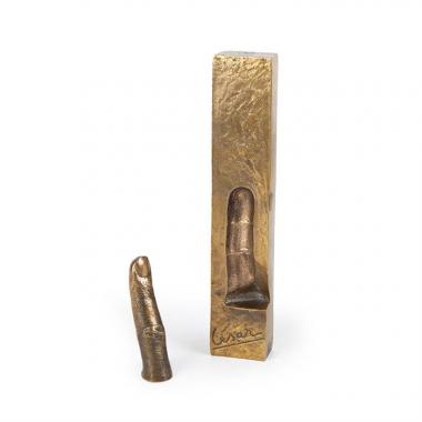 César, "Index", sculpture in bronze with a brown patina, signed, stamped and numbered, from the 1970's