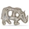 Niki de Saint Phalle, "Rhinocéros" brooch, in silvered and enameled metal, Noah'art INC edition, signed, numbered, stamped and dated, of 1998 - Detail D1 thumbnail