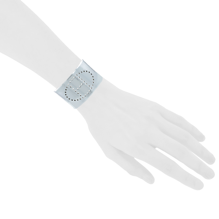 Bracciale aperto Hermès Eclipse in argento - Detail D1