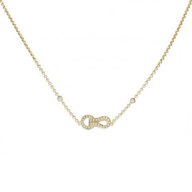 Collana Cartier Agrafe modello piccolo in oro giallo e diamanti