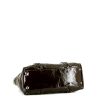 Chanel shopping bag in brown patent leather - Detail D4 thumbnail