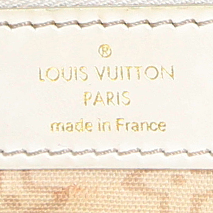 Louis Vuitton shopping bag in white and beige bicolor monogram canvas - Detail D3
