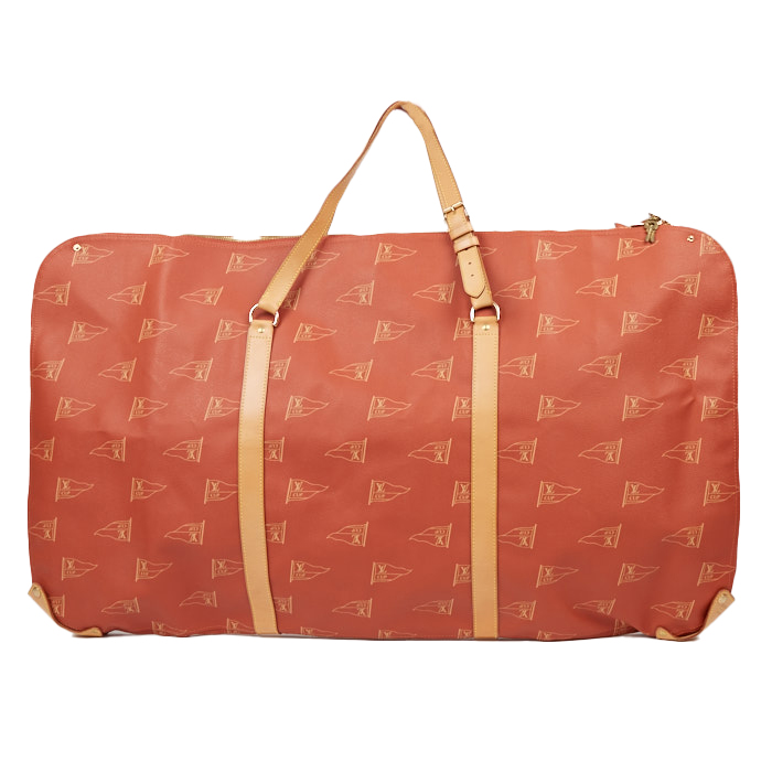 Louis Vuitton America's Cup clothes-hangers in red coated canvas and natural leather - Detail D2