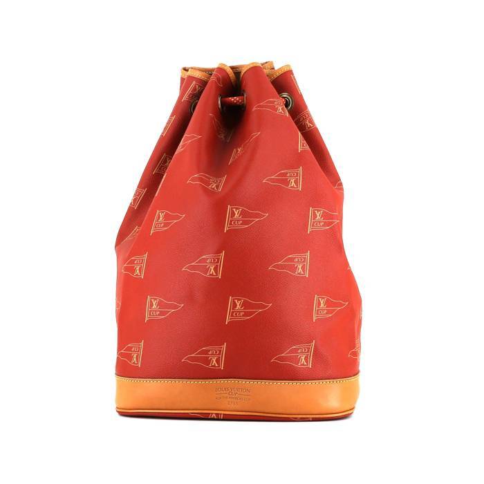 Louis Vuitton America's Cup travel bag in red logo canvas and natural leather - 00pp