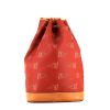Louis Vuitton America's Cup travel bag in red logo canvas and natural leather - 360 thumbnail