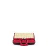 Hermes Birkin 25 cm Picnic handbag in raspberry pink Swift leather and wicker - 360 Front thumbnail