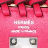 Hermes Birkin 25 cm Picnic handbag in raspberry pink Swift leather and wicker - Detail D3 thumbnail