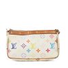 Louis Vuitton Pochette accessoires handbag/clutch in multicolor and white monogram canvas and natural leather - Detail D2 thumbnail