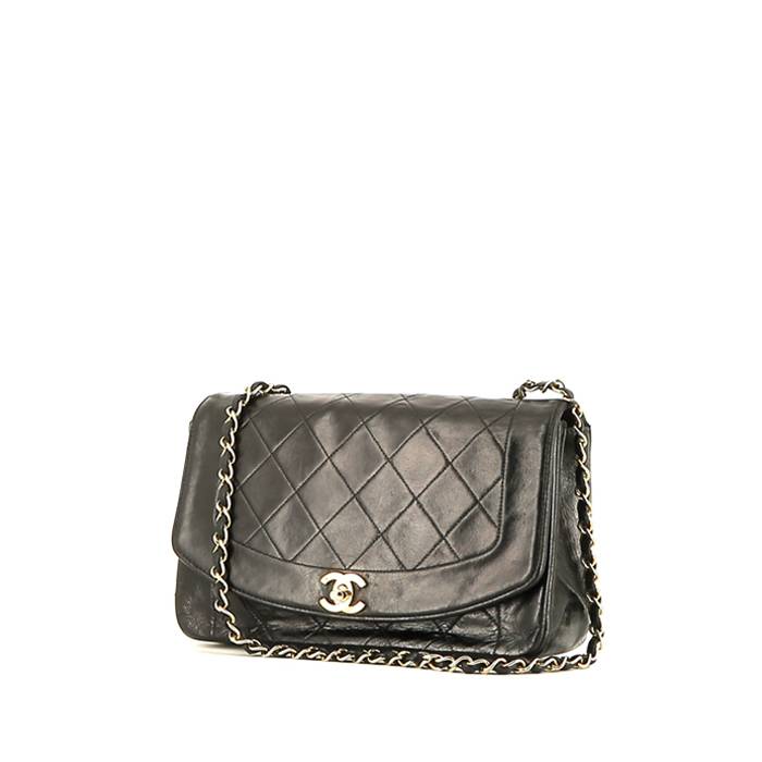 Chanel Vintage shoulder bag in black quilted leather - 00pp