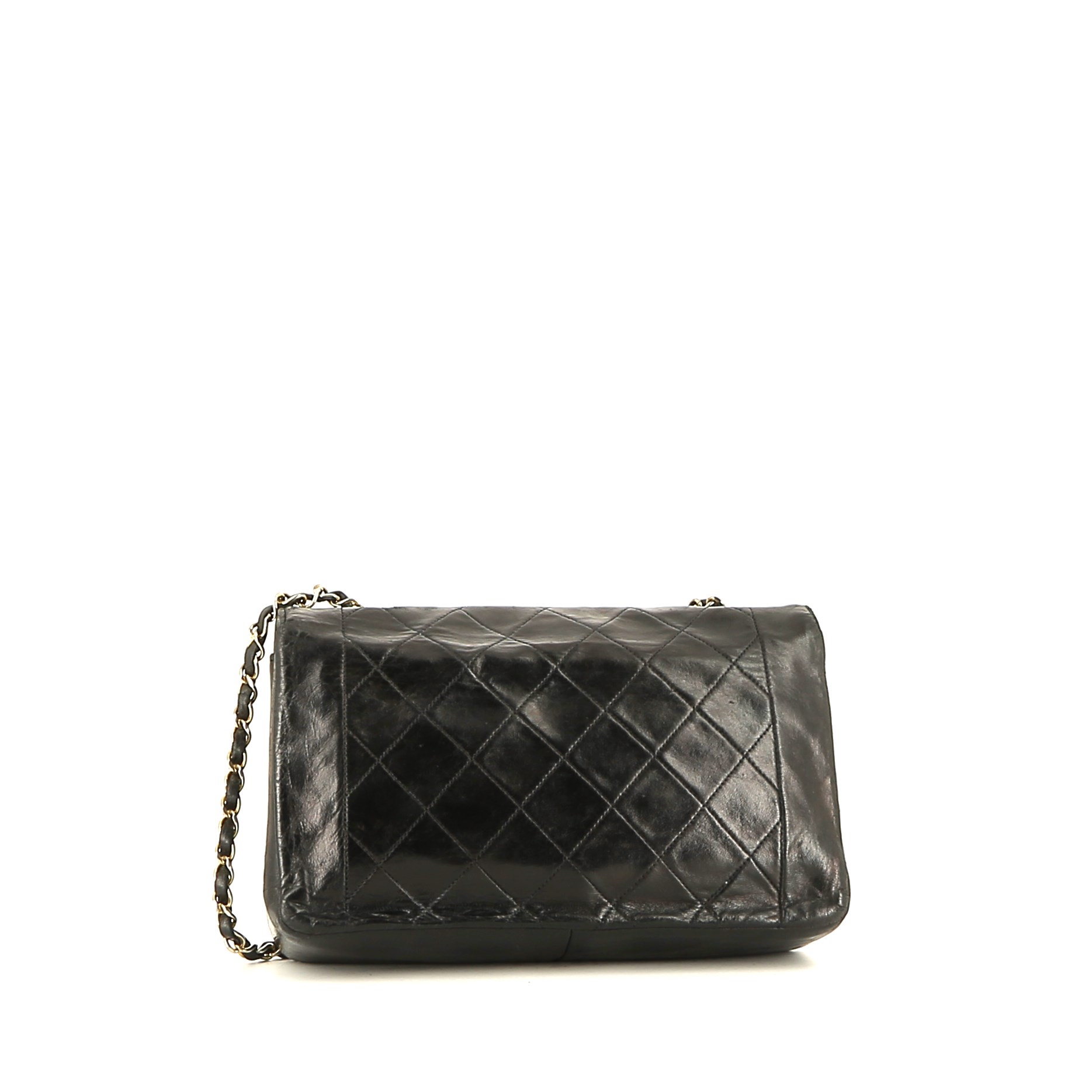 Borsa a tracolla Chanel  Vintage Diana in pelle trapuntata nera - Detail D2