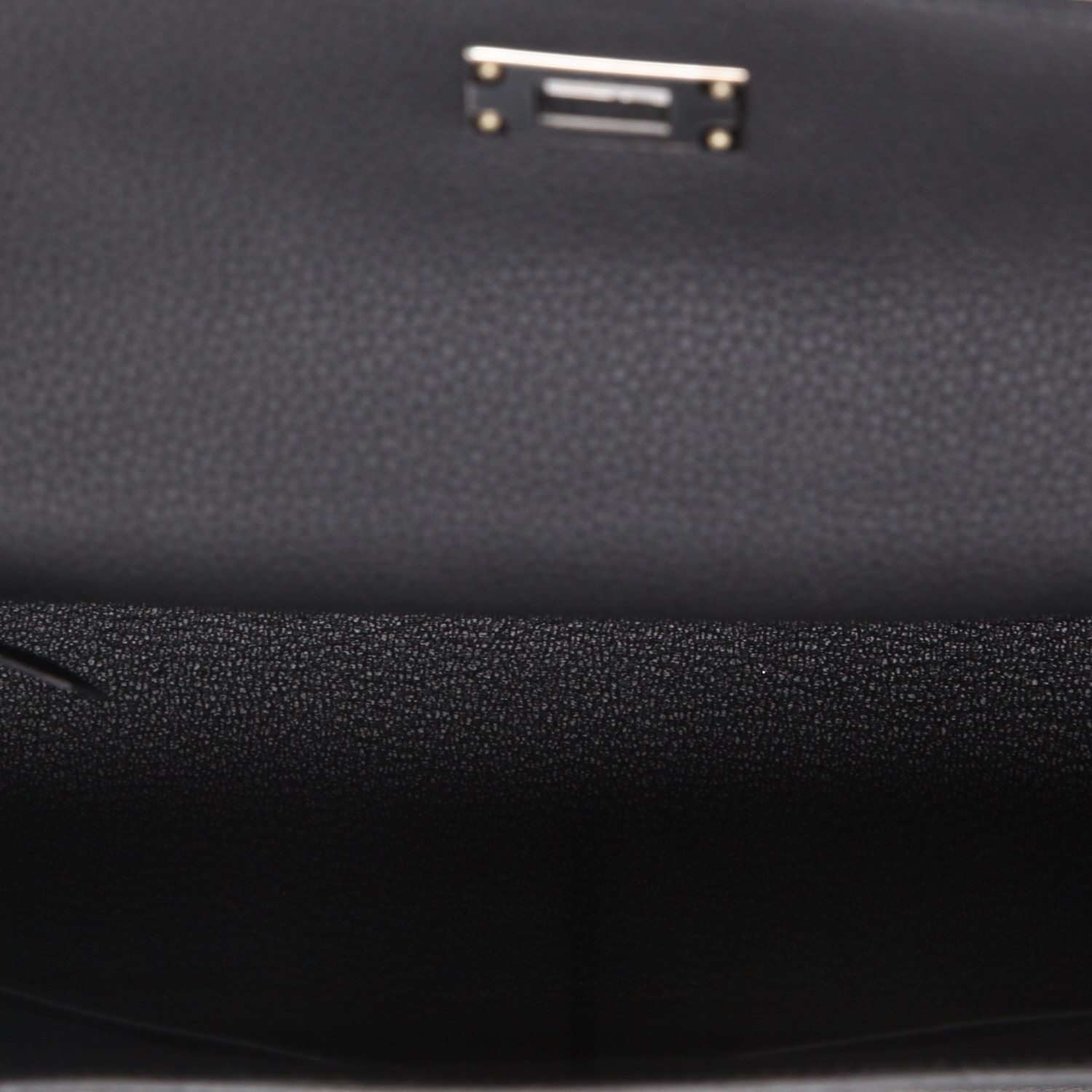 Sac à main Hermès  Kelly 28 cm en cuir togo noir - Detail D2