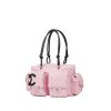 Bolso Cabás Chanel  Cambon en cuero acolchado rosa y negro - 00pp thumbnail