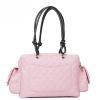 Shopping bag Chanel  Cambon in pelle trapuntata rosa e nera - Detail D2 thumbnail