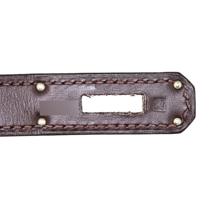 Borsa Hermès  Kelly 28 cm in pelle box marrone - Detail D5