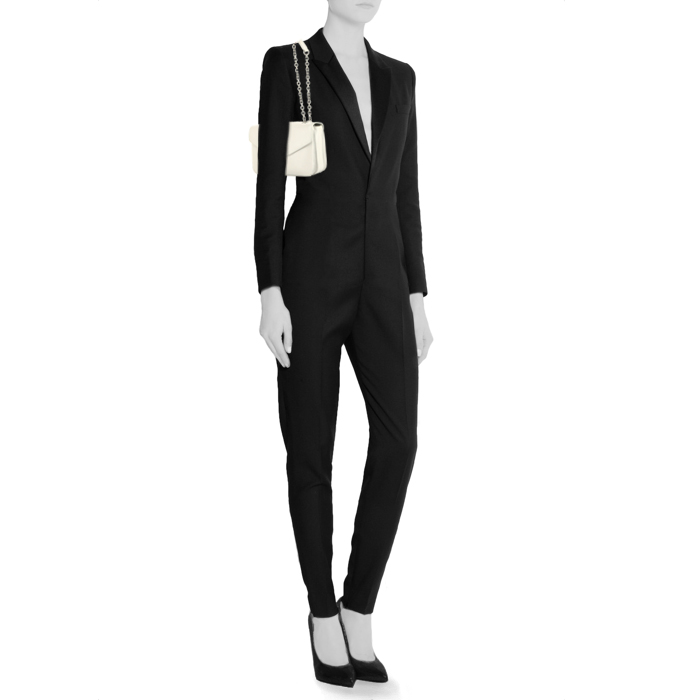 Borsa a tracolla Celine C bag in pelle grigia - Detail D1