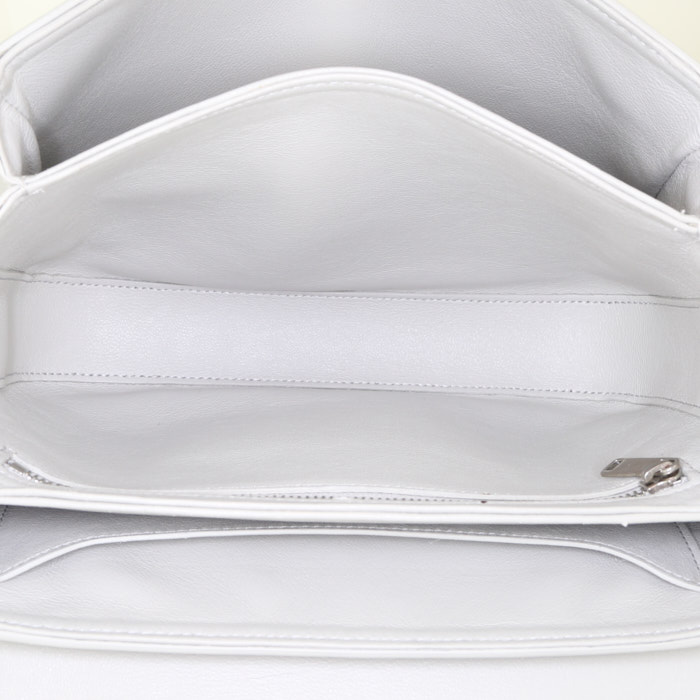 Celine C bag shoulder bag in grey leather - Detail D3